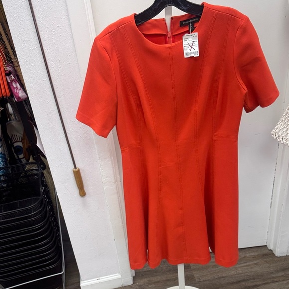 Banana Republic Orange Midi Dress Size 6P - Picture 1 of 1